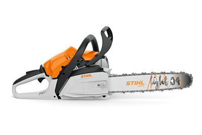 Motosega a benzina STIHL MS 182 con spranga e catena, vista laterale