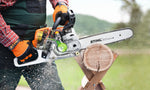 Motosega Stihl MS 231 in uso per taglio legna da ardere