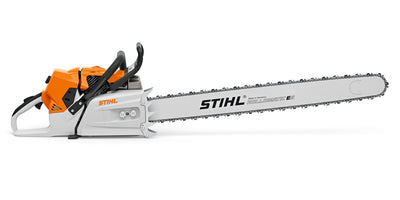 Motosega Stihl MS 881 vista laterale con barra Stihl Rollomatic ES