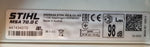 Etichetta identificativa motosega a batteria Stihl MSA 140 C