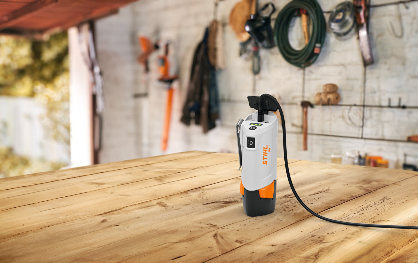 STIHL PS 1 alimentazione portatile su banco da lavoro