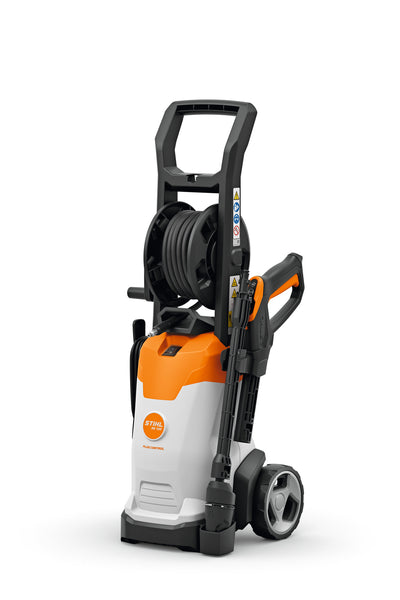Idropulitrice Stihl RE 100 PLUS Control vista frontale con lancia e pistola
