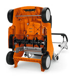 Stihl RL 540 arieggiatore a scoppio vista inferiore con unità di arieggiamento e lame