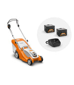Stihl RMA 339 tagliaerba a batteria con stegole pieghevoli e regolazione altezza di taglio 30-70 mm