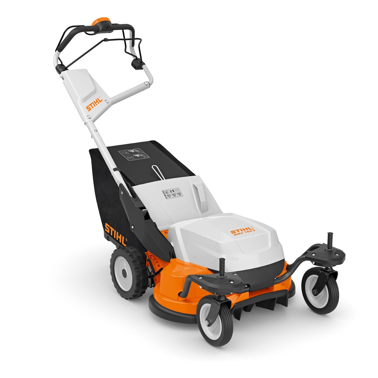 Tosaerba a batteria STIHL RMA 765 V con trazione Vario e cesto raccolta 80 litri