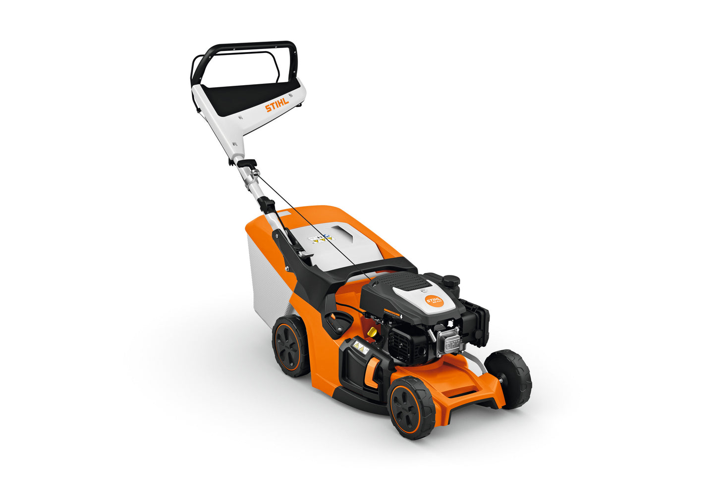 Tosaerba Stihl RME 443 con larghezza di taglio 41 cm e cesto raccoglierba da 52 L