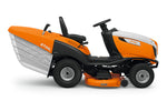 Profilo trattorino tosaerba Stihl RT 6112 ZL con cesto raccolta erba da 350 litri