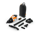 Kit completo STIHL SEA 20 con aspiratore, accessori, borsa e componenti di ricarica