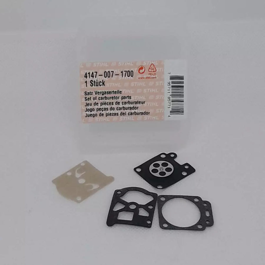 Serie particolari carburatore Stihl 4147-007-1700 con membrane e guarnizioni