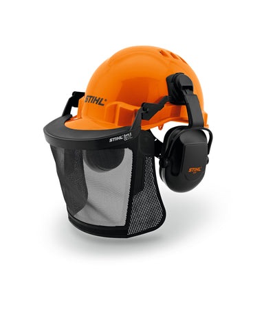 Set casco Stihl FUNCTION Basic con visiera a rete in nylon e protezione acustica
