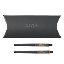 Set scrittura Stihl con penna a sfera e portamine soft-touch con dettagli arancioni