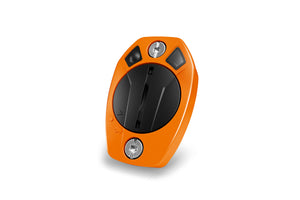 STIHL Smart Connector 2 A con pulsante e LED di stato, colore arancione e nero