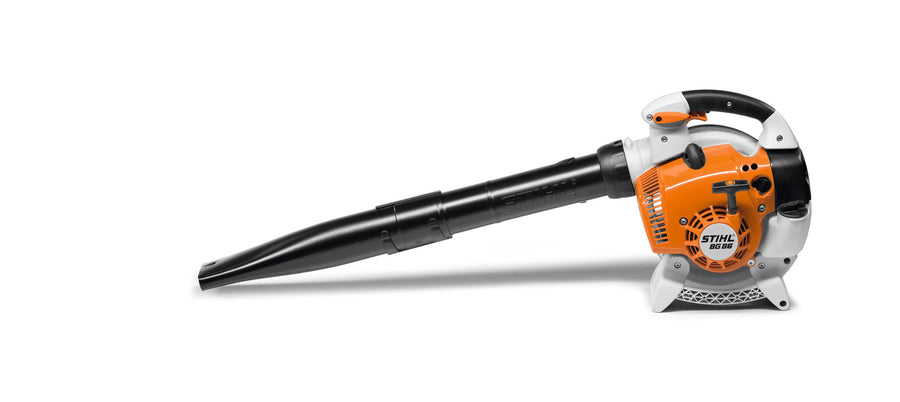 Soffiatore a scoppio Stihl BG 86 con impugnatura superiore e tubo di soffiaggio