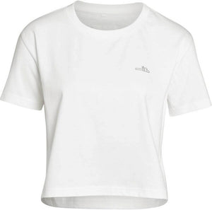 T-shirt donna Stihl ICON bianca taglia L in cotone con girocollo e motivo motosega