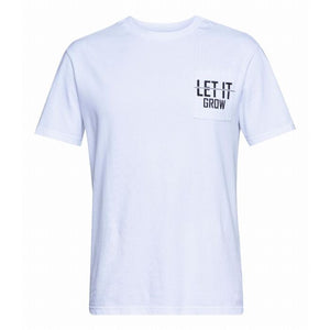 T-shirt uomo Stihl Grow bianca in cotone con taschino e scritta LET IT GROW