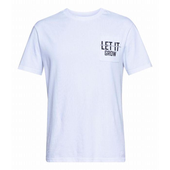 T-shirt uomo Stihl Grow bianca in cotone con taschino e scritta LET IT GROW