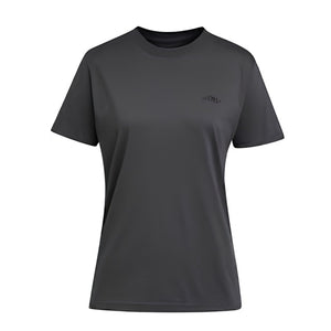 T-shirt Stihl ICON donna grigio taglia XS in cotone con motivo motosega in rilievo