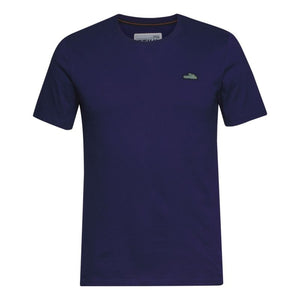 T-shirt Stihl SZ S ICON blu a girocollo con logo motosega sul petto