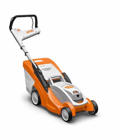 Tosaerba a batteria STIHL RMA 339 C con manubrio monostegola e cesto raccoglierba