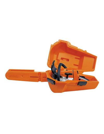 Valigetta rigida Stihl per motosega con custodia arancione e alloggiamento per spranga