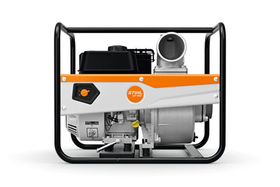 Vista laterale pompa idrovora Stihl WP 900 con motore benzina 4 tempi