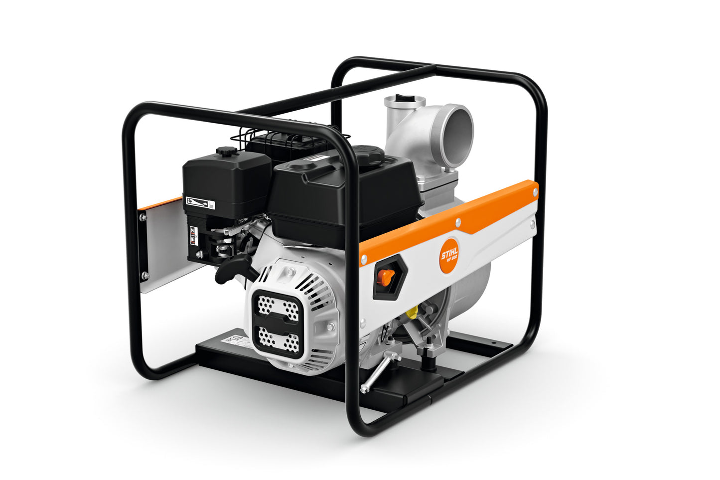 Pompa idrovora Stihl WP 900 con telaio robusto e attacchi da 4 pollici