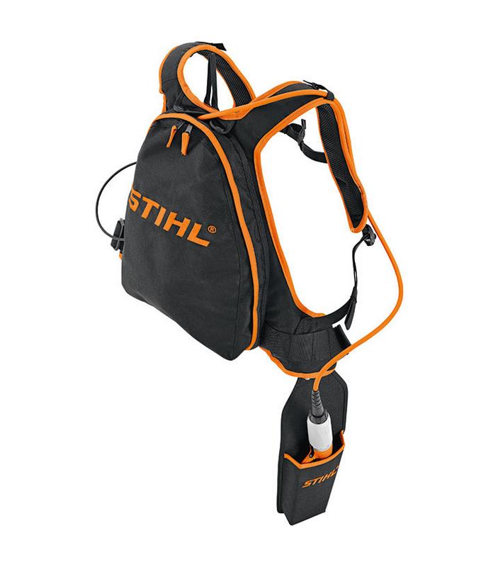 Zaino nero e arancione STIHL per cesoia ASA 85 con alloggiamento utensile e cavo