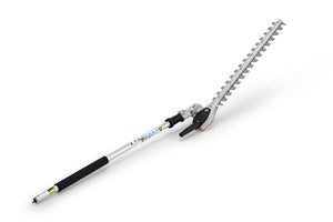 Tagliasiepi STIHL a batteria vista completa su sfondo bianco per uso professionale