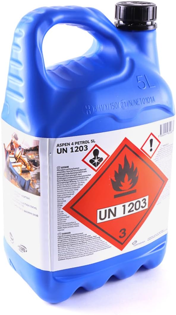 Tanica Aspen 4 petrol 5L con pittogrammi pericolo UN 1203