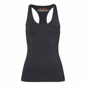 Top donna Stihl Timbersports SZ taglia M grigio nero senza cuciture