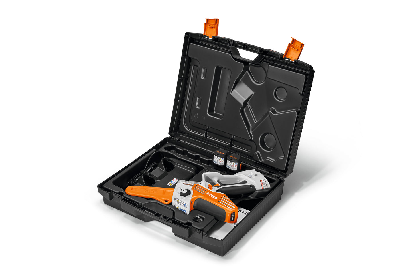 Valigetta STIHL per potatore GTA 40 con alloggiamenti per batterie e caricabatterie